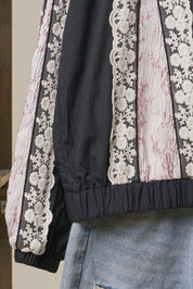 Milo Lace Accent Knit Zip Cardigan - Westly