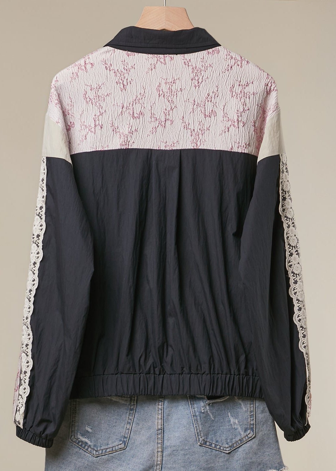 Milo Lace Accent Knit Zip Cardigan - Westly