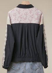 Milo Lace Accent Knit Zip Cardigan - Westly