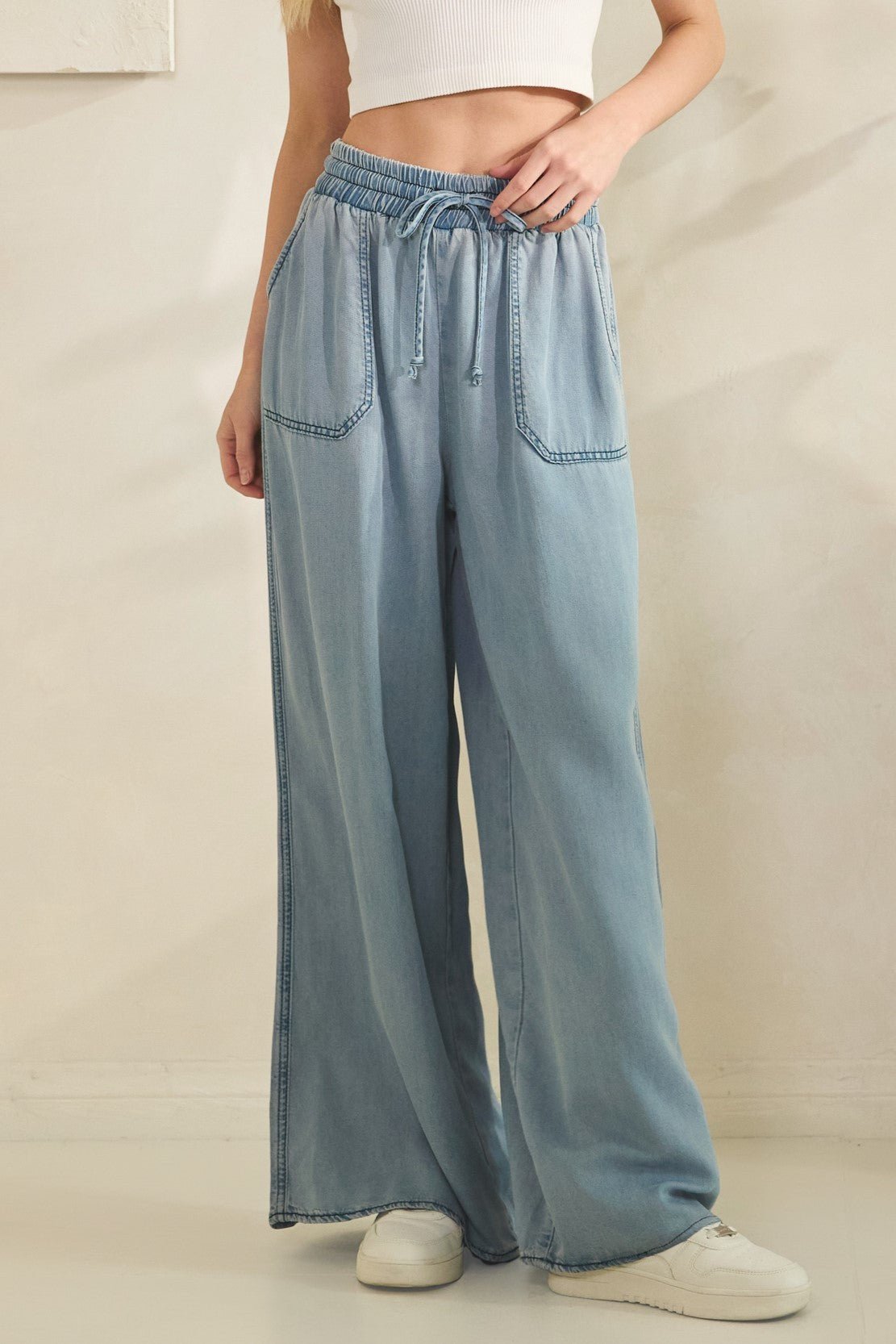 Mira Cloud Wash Tencel Wide - Leg Pants - Westly