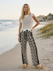 Mira Distressed Crochet Sweater Vest - Westly