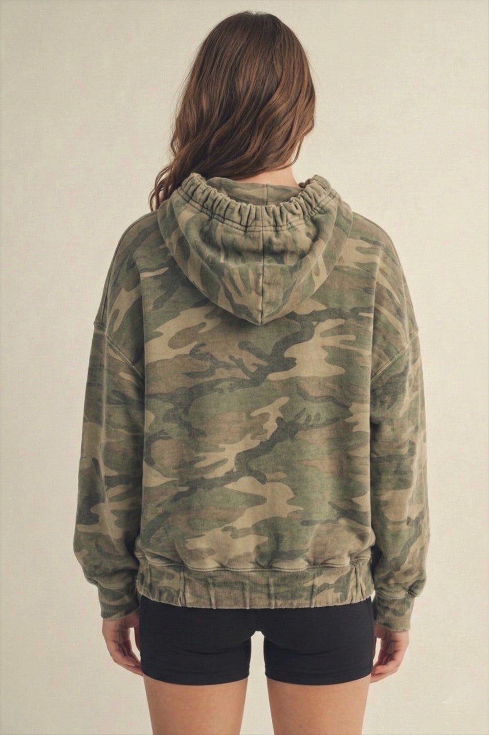 Mirabelle Camo Oversized French Cotton Terry Hoodie - Westly