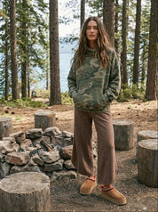 Mirabelle Camo Oversized French Cotton Terry Hoodie - Westly