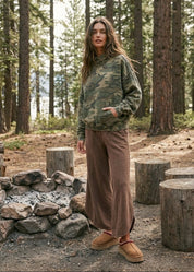 Mirabelle Camo Oversized French Cotton Terry Hoodie - Westly