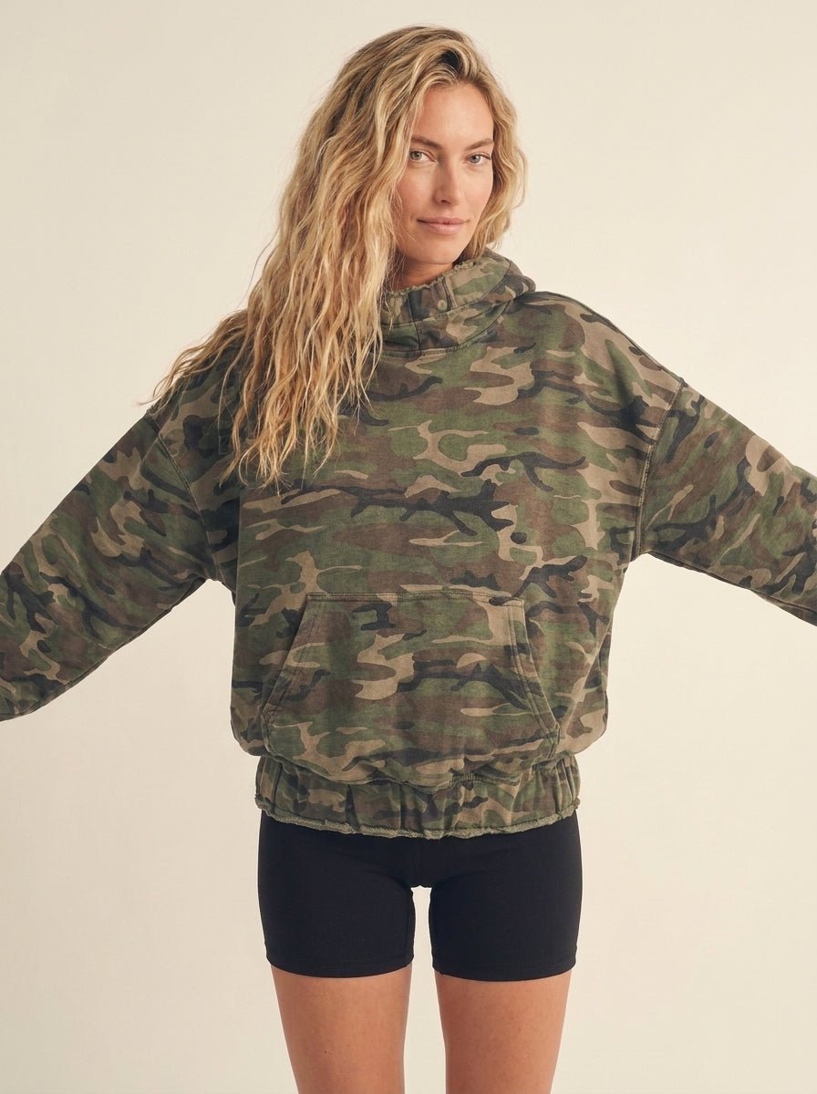 Mirabelle Camo Oversized French Terry Hoodie - Westly