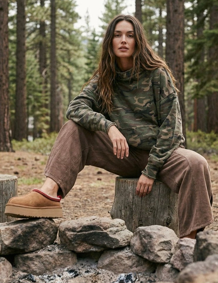 Mirabelle Camo Oversized French Terry Hoodie - Westly