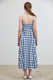 Misha Tie - Front Gingham Midi Dress - Westly