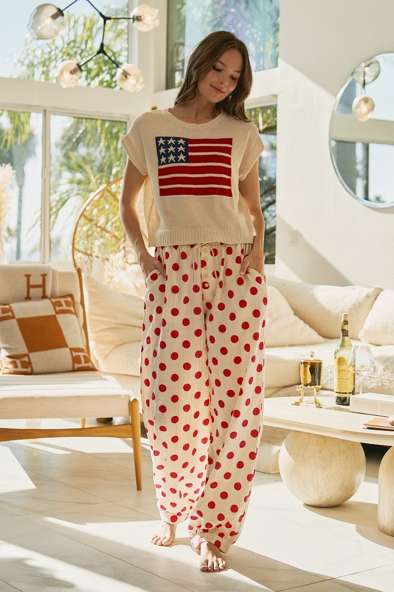 Miss Americana American Flag Knit Pullover - Westly