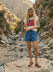 Miss Americana American Flag Knit Pullover - Westly