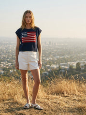 Miss Americana American Flag Knit Pullover - Westly