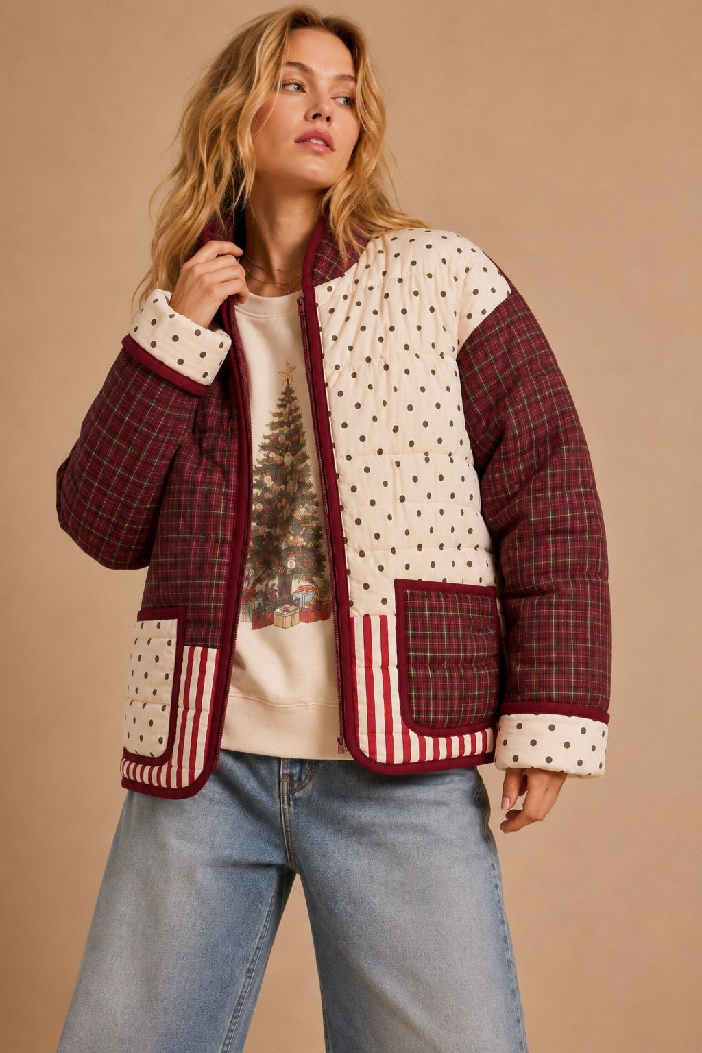 Mix & Mingle Patchwork Quilted Puffer Jacket - Westly