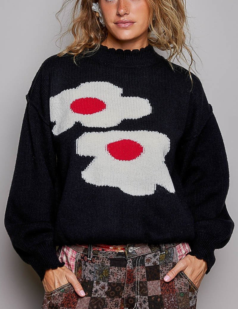 Mod Poppy Abstract Floral Sweater - Westly