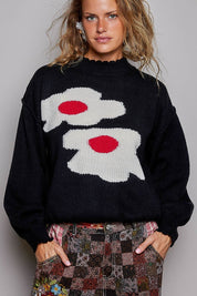 Mod Poppy Abstract Floral Sweater - Westly