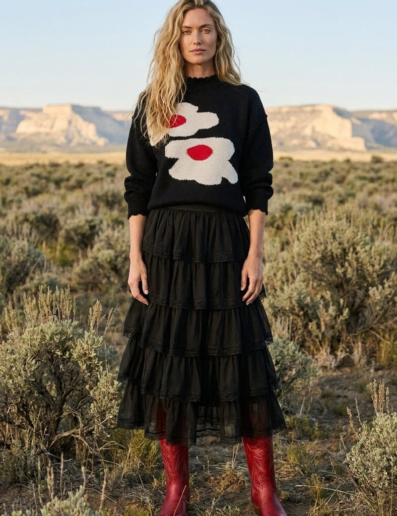 Mod Poppy Abstract Floral Sweater - Westly