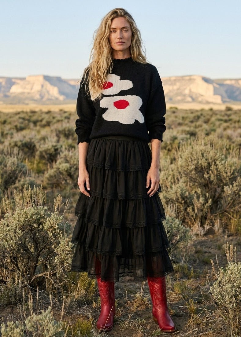 Mod Poppy Abstract Floral Sweater - Westly