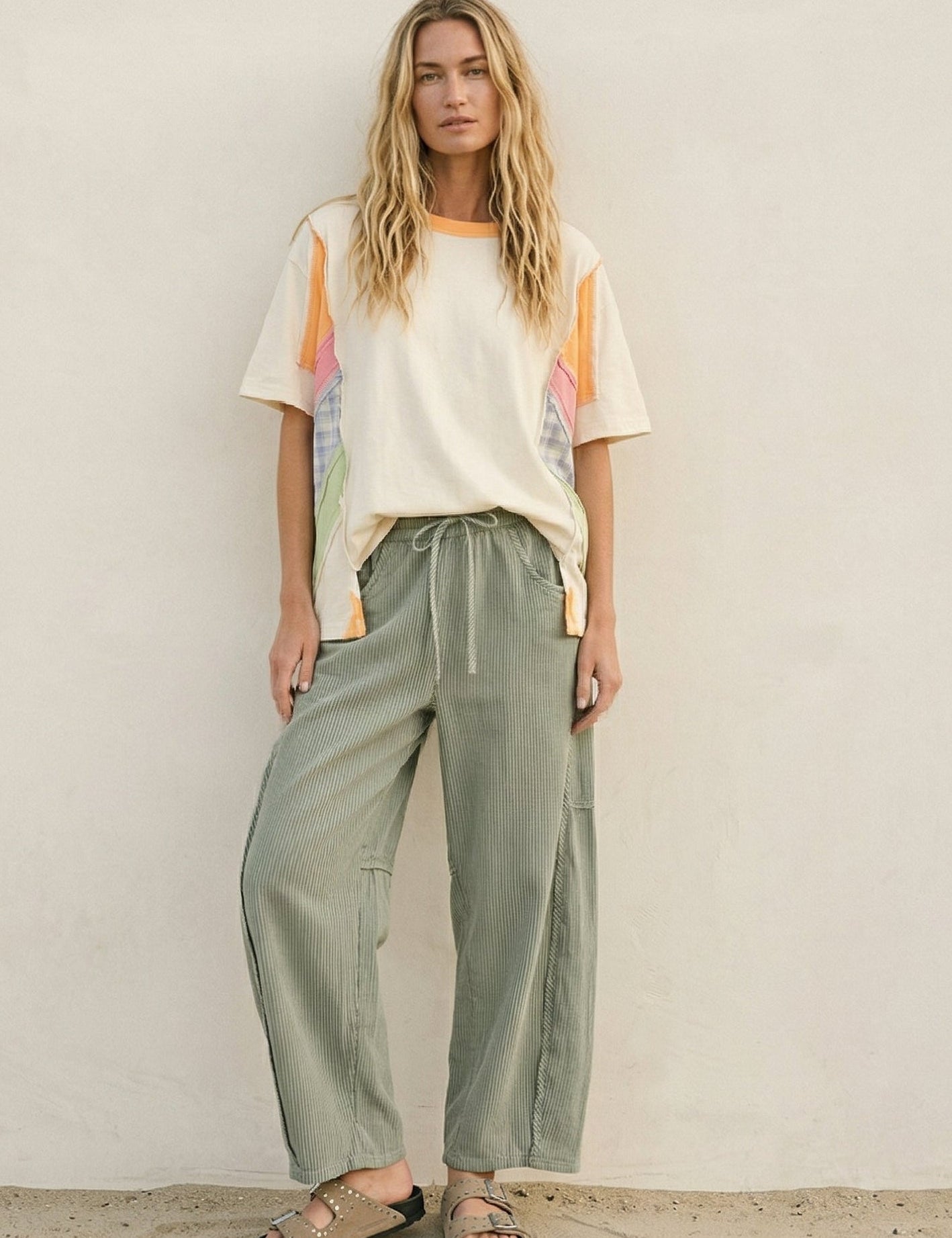 Monroe Mélange Texture Serene Pants - Westly