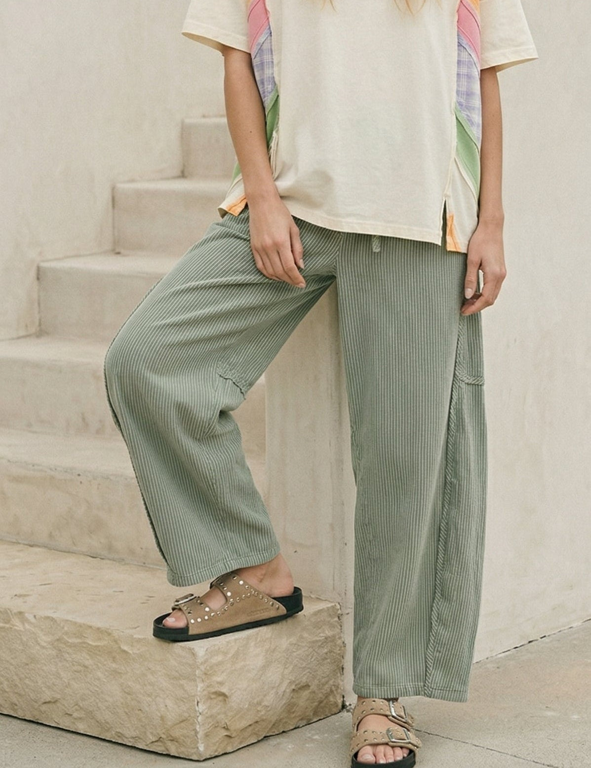 Monroe Mélange Texture Serene Pants - Westly