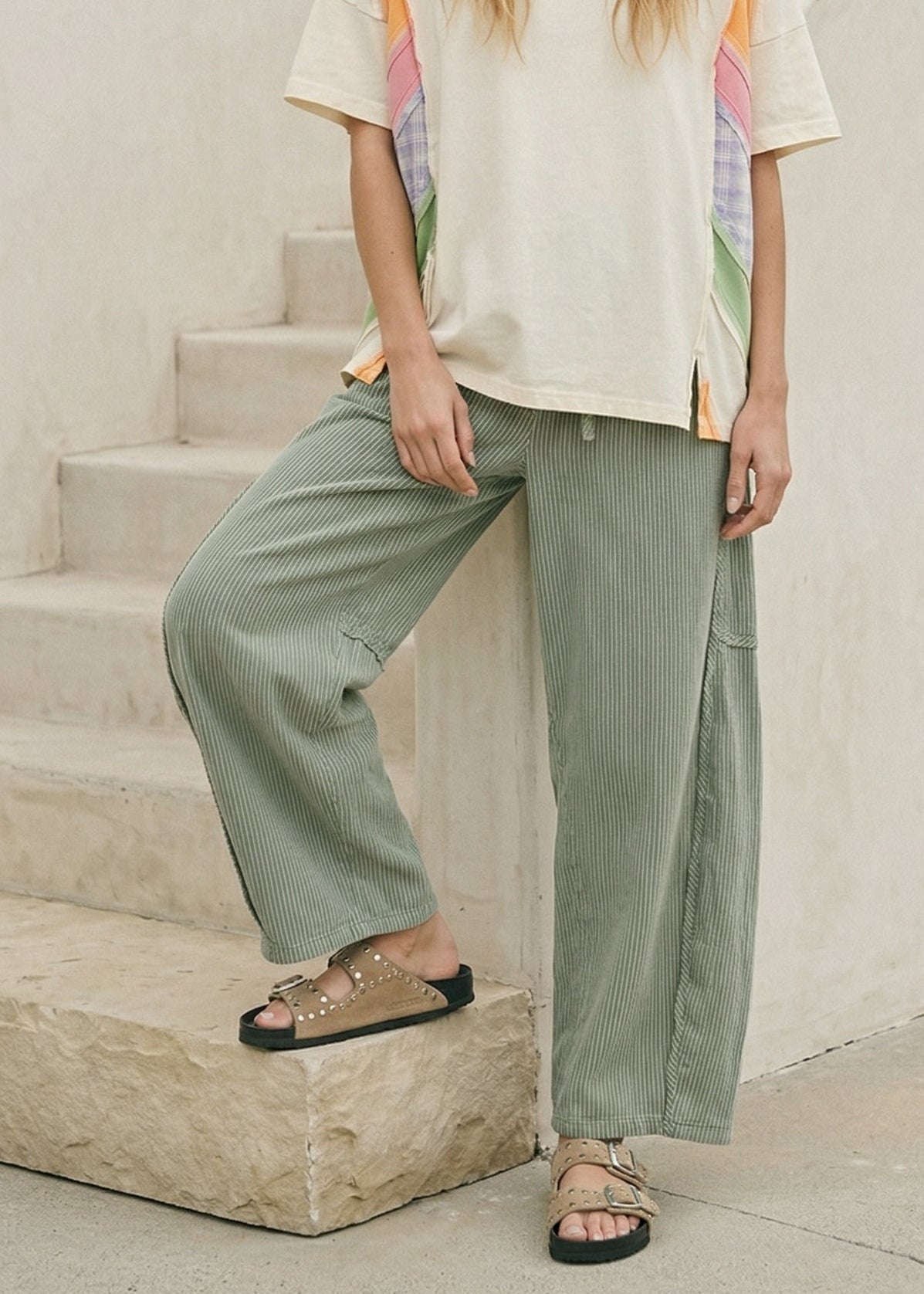 Monroe Mélange Texture Serene Pants - Westly