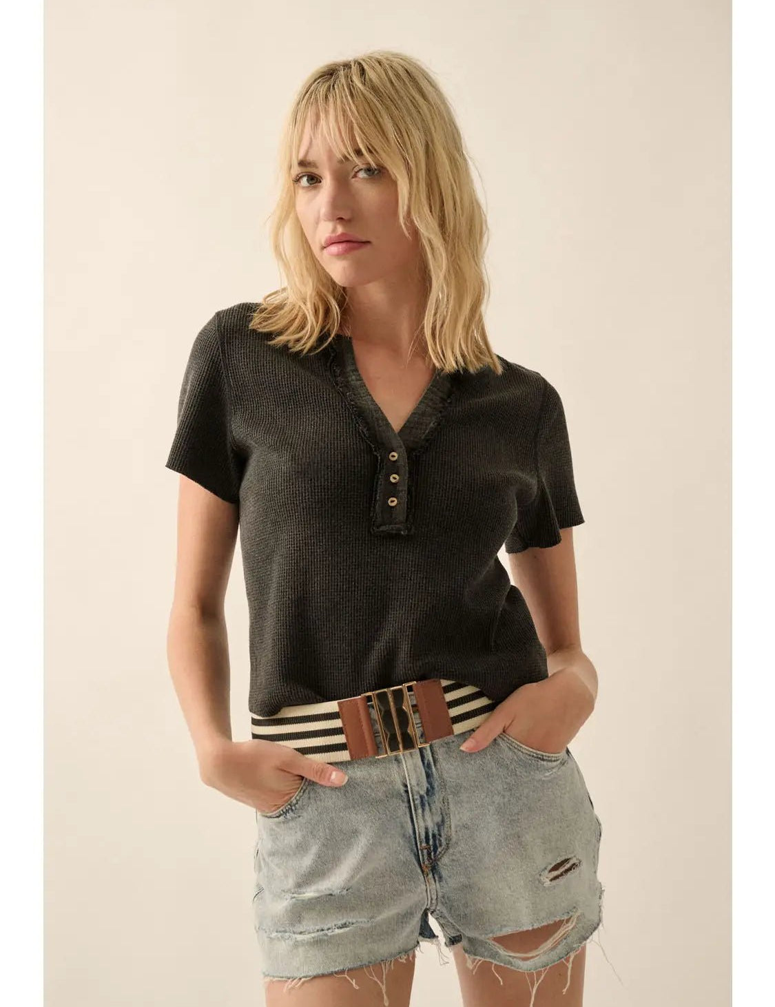 Montecito Waffle Henley - Westly