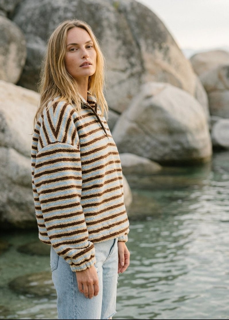 Montrose Striped Fleece Pullover - Westly