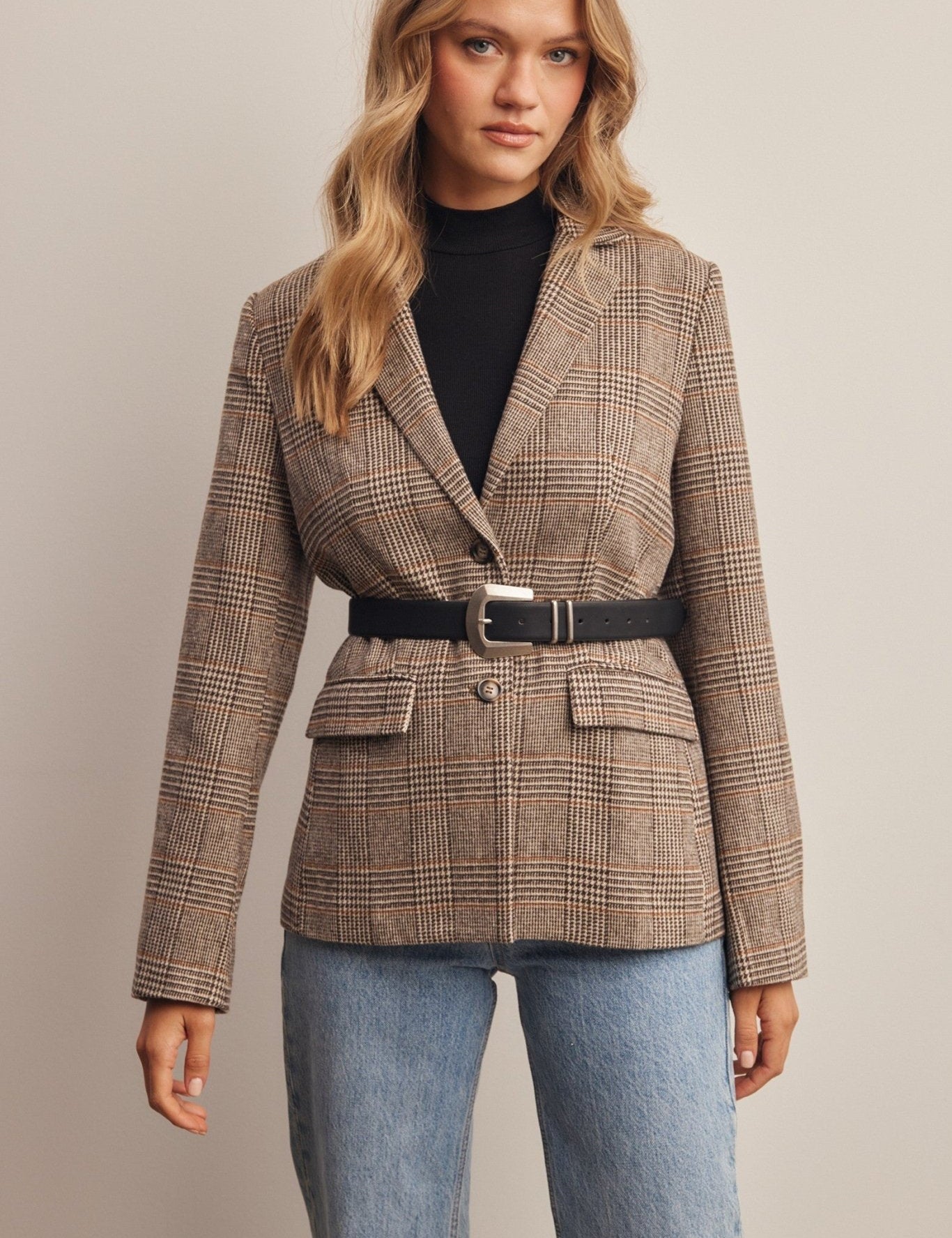 Montvale Plaid Tailored Blazer - Westly