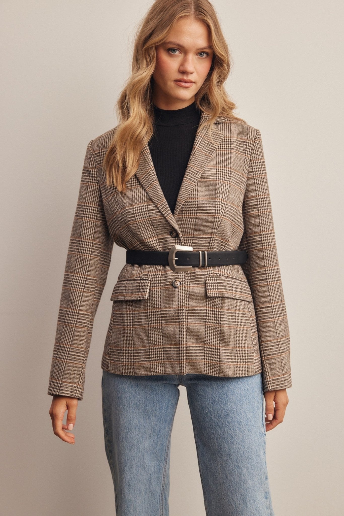 Montvale Plaid Tailored Blazer - Westly