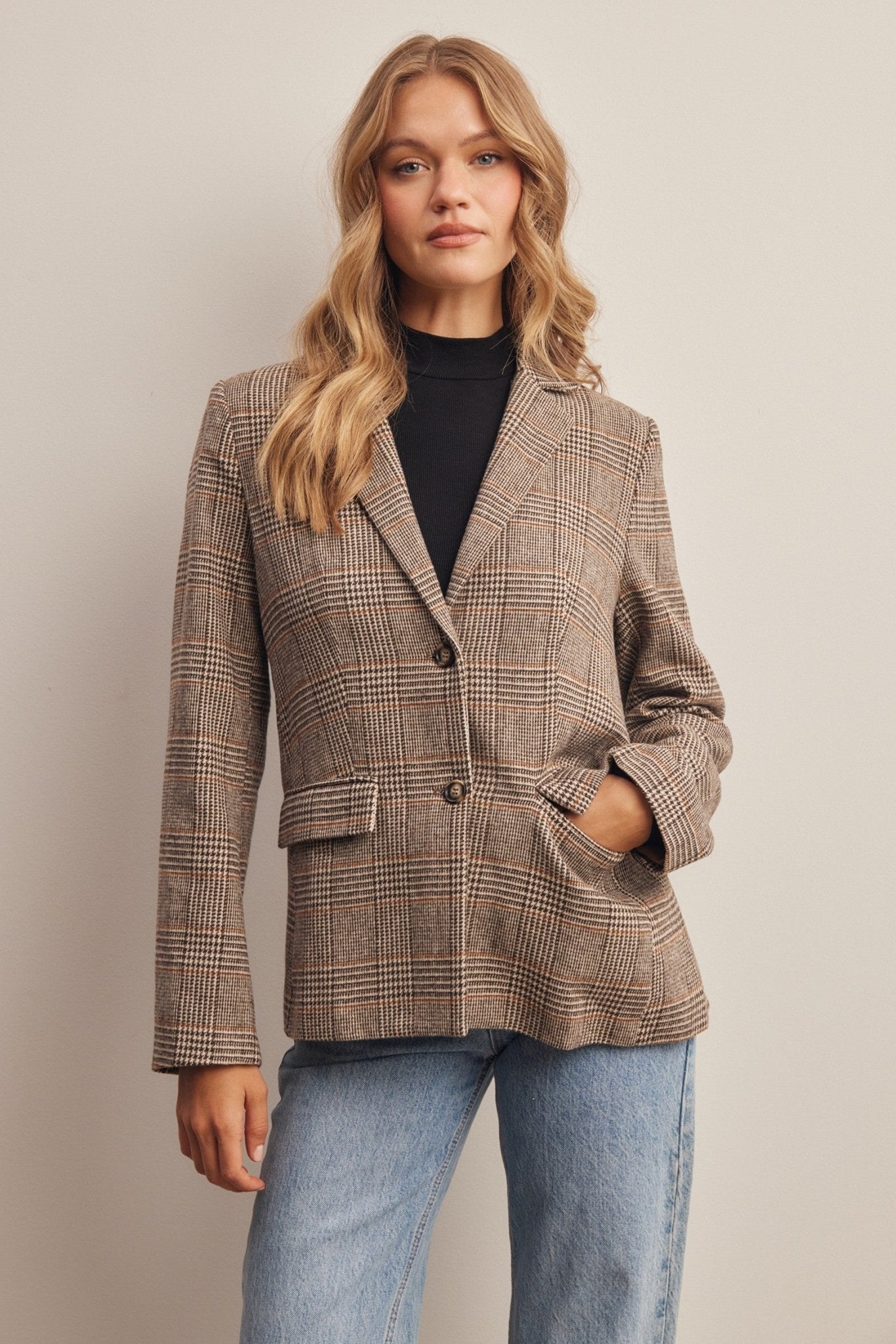 Montvale Plaid Tailored Blazer - Westly