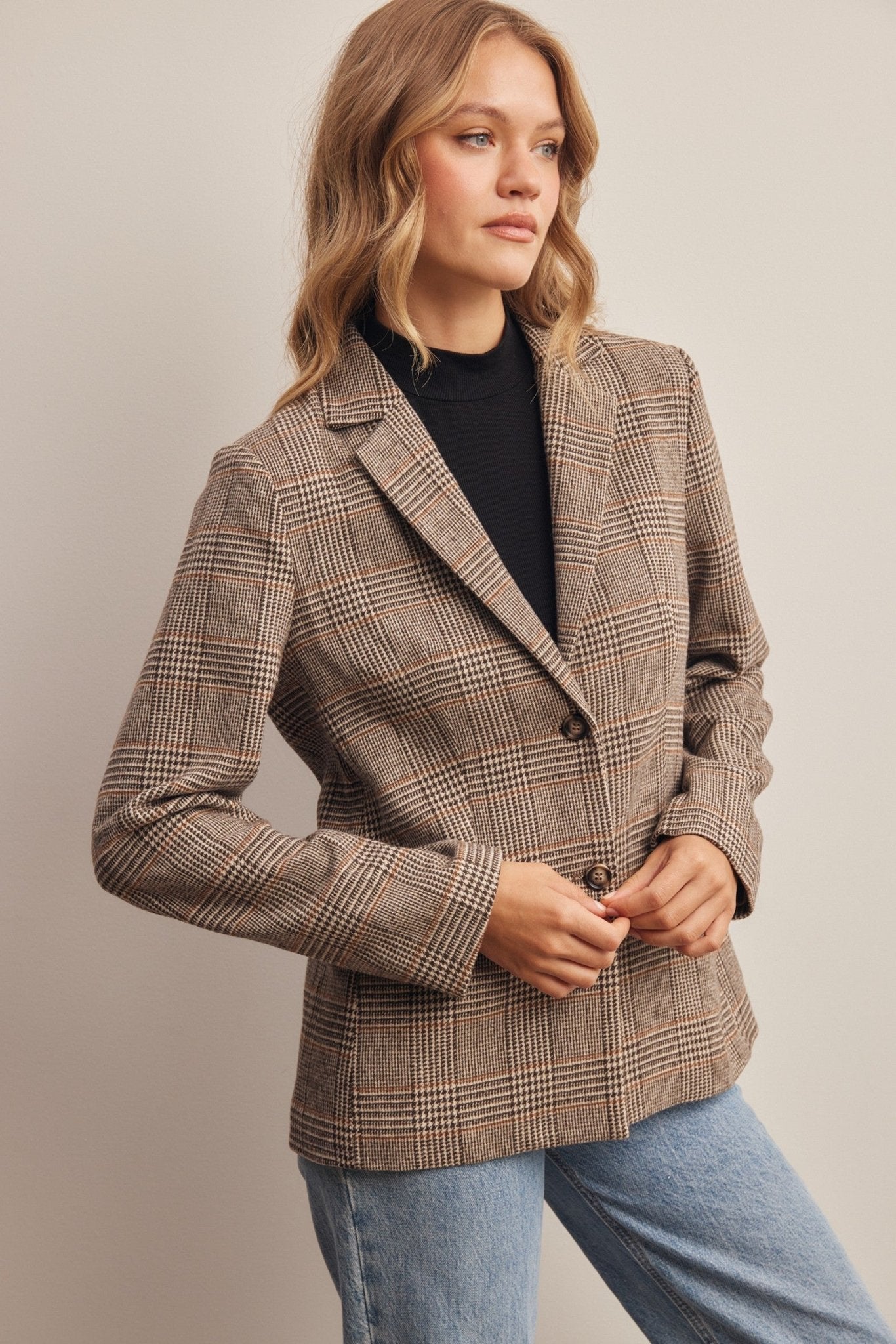 Montvale Plaid Tailored Blazer - Westly