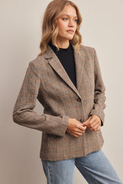 Montvale Plaid Tailored Blazer in Brown, photo 8