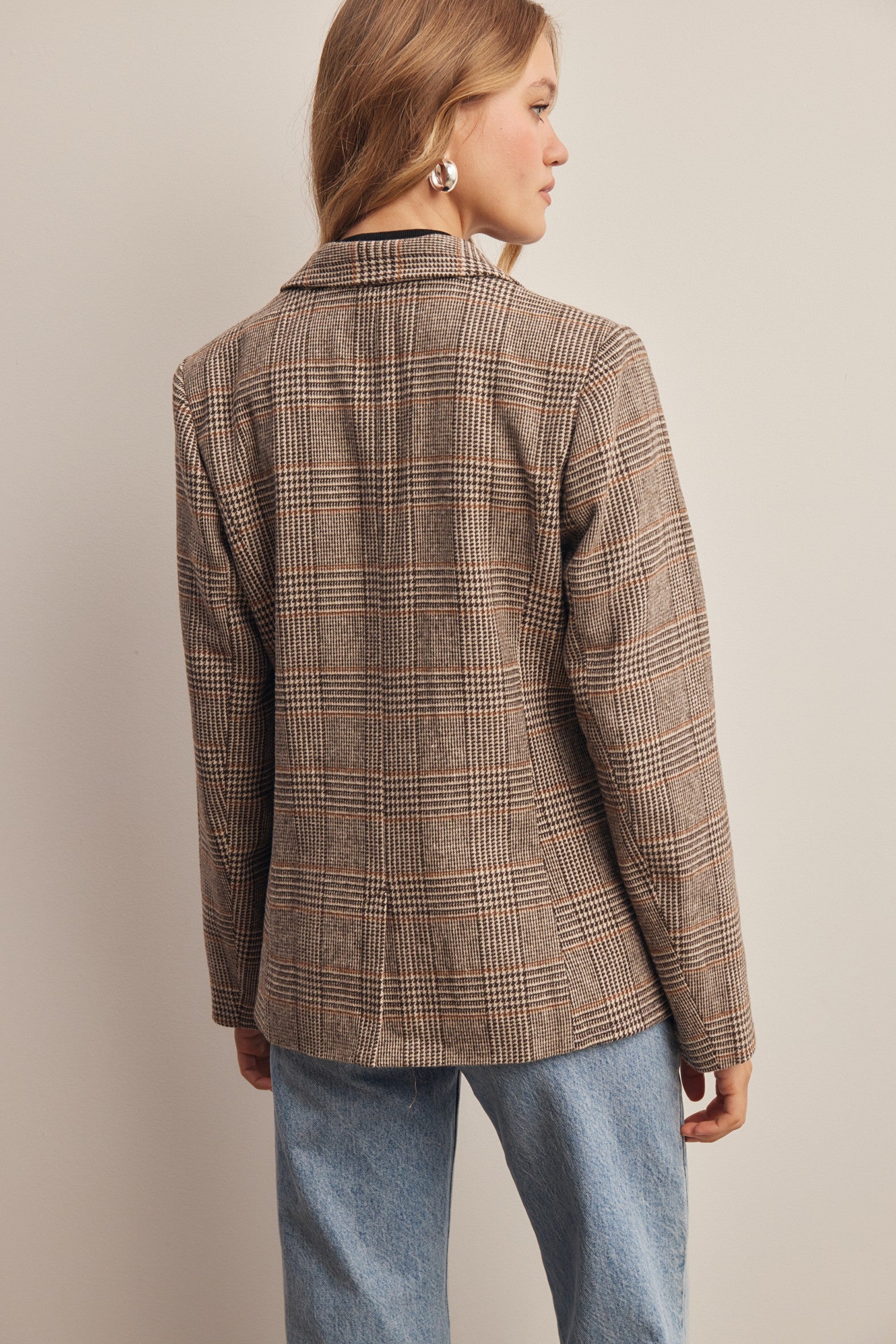 Montvale Plaid Tailored Blazer in Brown, photo 9