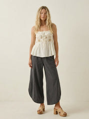 Moon Tide Mineral Wash Tulip Relaxed Fit Pants - Westly
