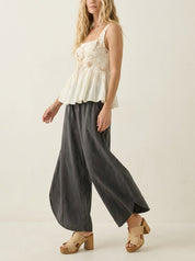 Moon Tide Mineral Wash Tulip Relaxed Fit Pants - Westly