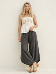 Moon Tide Mineral Wash Tulip Relaxed Fit Pants - Westly