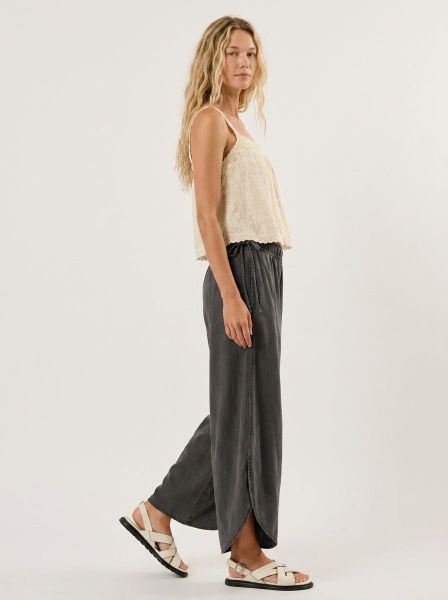 Moon Tide Mineral Wash Tulip Relaxed Fit Pants - Westly