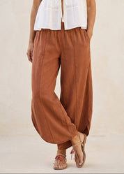 Moon Tide Mineral Wash Tulip Relaxed Fit Pants - Westly