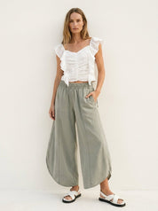 Moon Tide Mineral Wash Tulip Relaxed Fit Pants - Westly