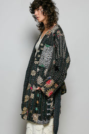 Moonflower Kantha Kimono - Westly