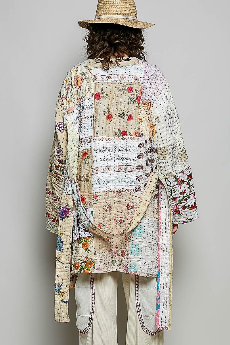 Moonflower Kantha Kimono - Westly