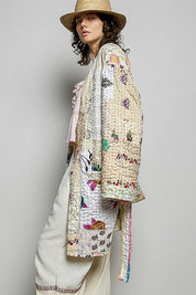 Moonflower Kantha Kimono - Westly