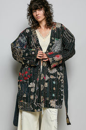 Moonflower Kantha Kimono - Westly