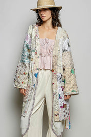 Moonflower Kantha Kimono - Westly