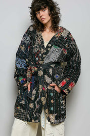 Moonflower Kantha Kimono - Westly