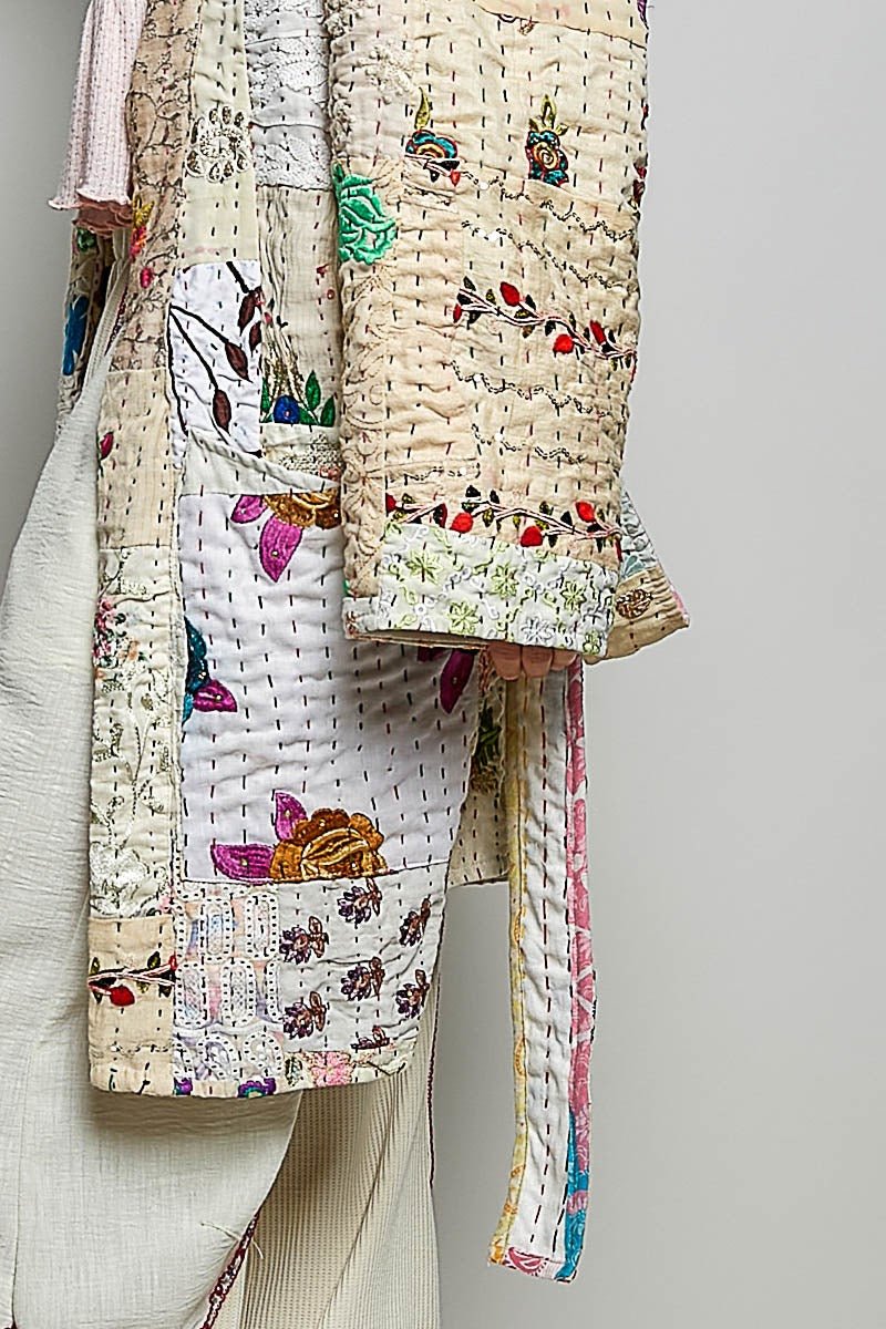 Moonflower Kantha Kimono - Westly
