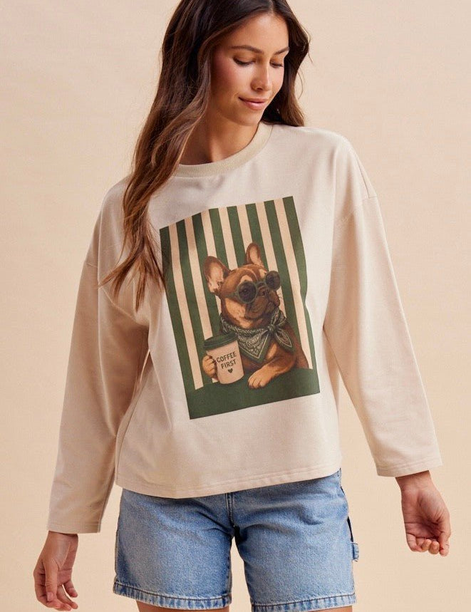 Morning Person Dog Graphic Tee - Westly