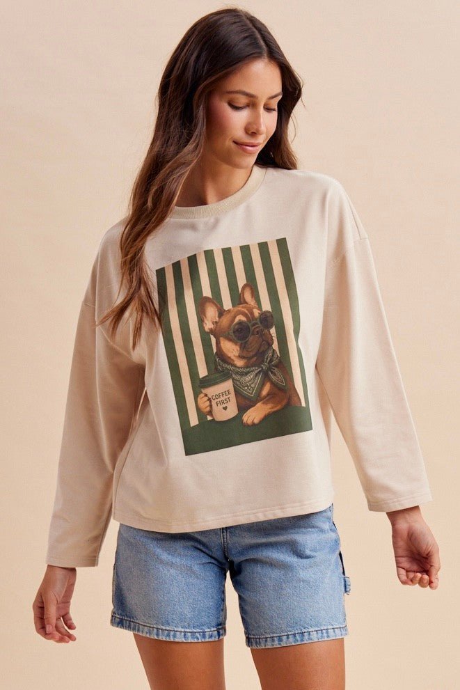 Morning Person Dog Graphic Tee - Westly