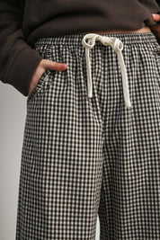 Morningtide Gingham Ruffle Hem Pants - Westly
