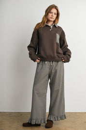 Morningtide Gingham Ruffle Hem Pants - Westly