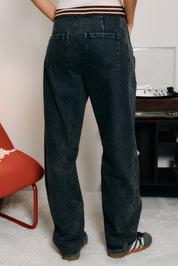Morrow Knit Waist Barrel Jeans - Denim