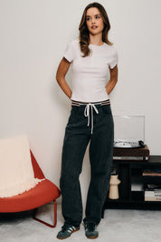 Morrow Knit Waist Barrel Jeans - Denim