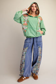 Mosaic Jacquard Print Mix Washed Twill Pants - Westly